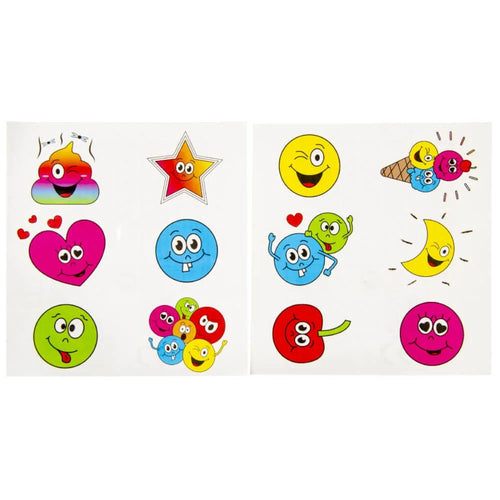 Bunte Smiley-Tattoos